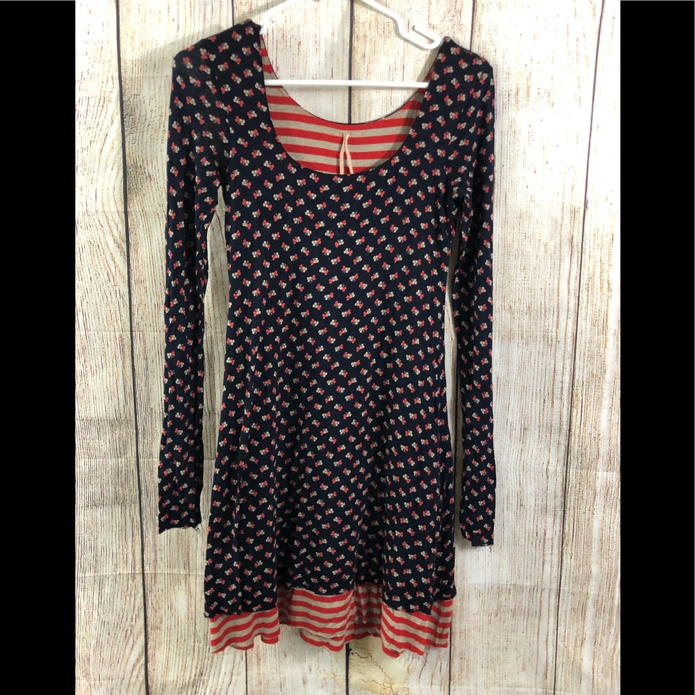 Bailey 44 Navy, Red, And khaki long sleeve dress